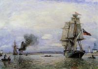 Johan Barthold Jongkind - Leaving the Port of Honfleur